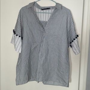 Black and White Striped Shirt